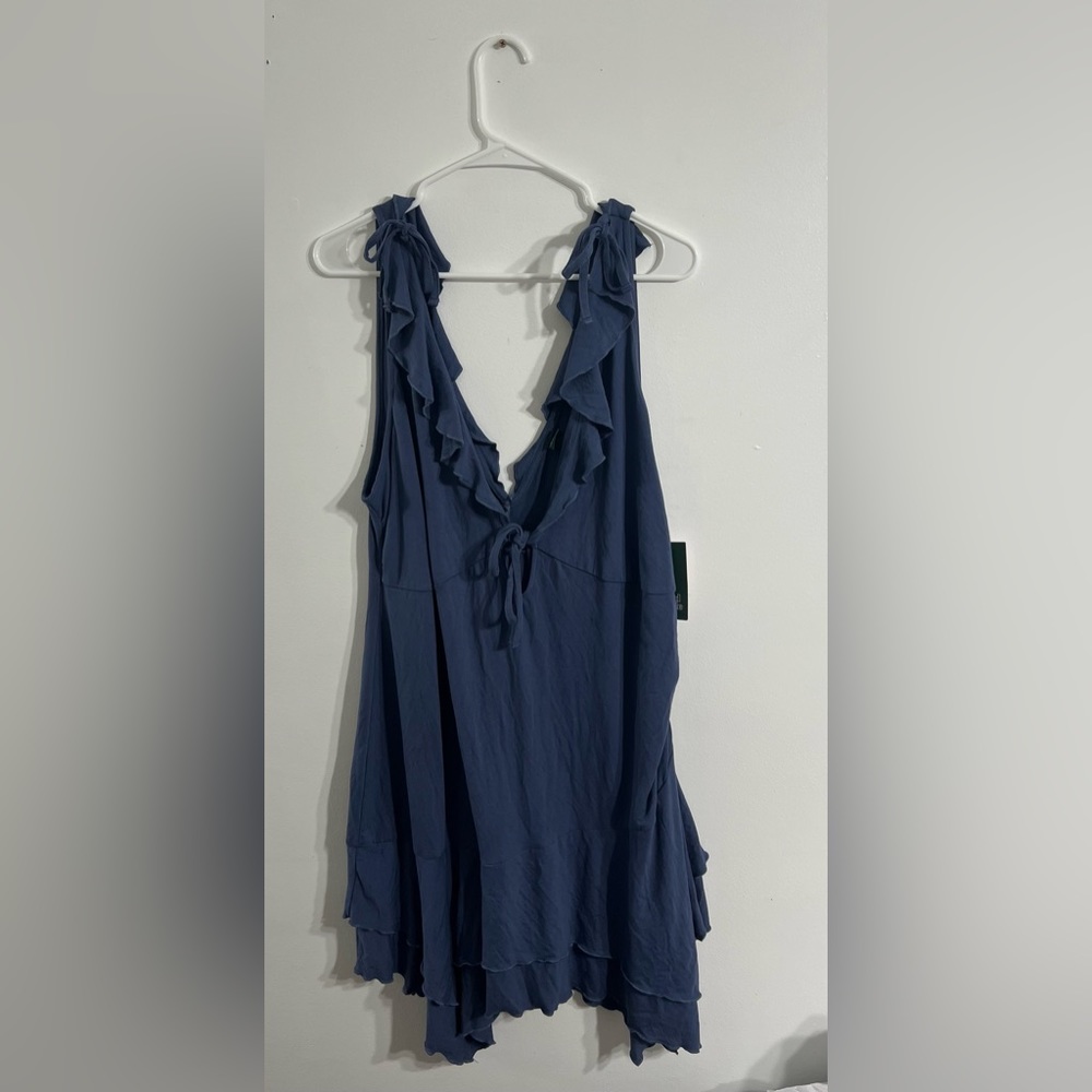 Wild fable navy blue ruffle dress.